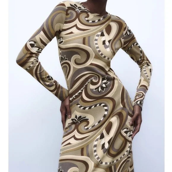 Zara Woman Printed Dress - Picture 7 of 7